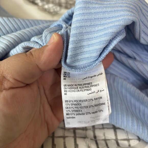 Bar III Essentials Light Blue Midi Straight Pencil Skirt Women's 2x NEW - Picture 5 of 7